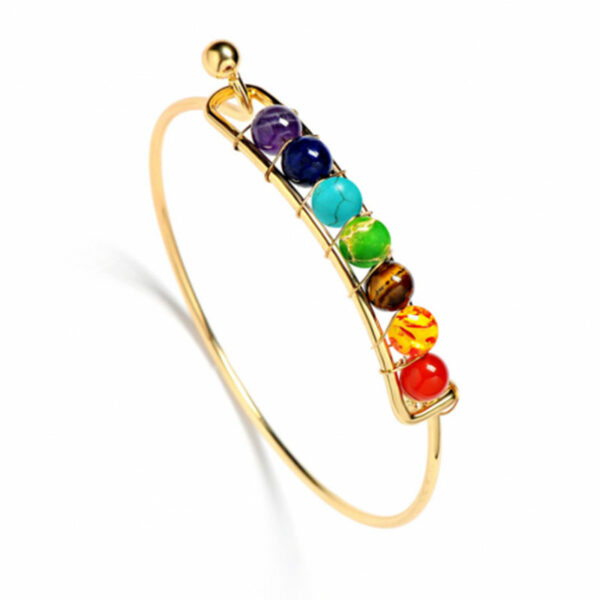 Bracelet 7 Chakras Luxe pour Femme OR