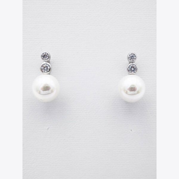 Boucles d’Oreilles en Perles de Majorque – 10 mm – Long. 18 mm – Image 8