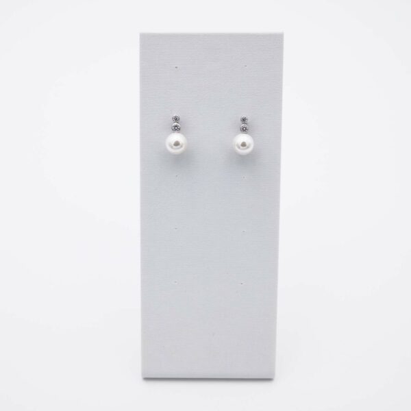 Boucles d’Oreilles en Perles de Majorque – 10 mm – Long. 18 mm – Image 7