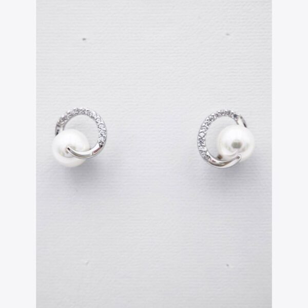 Boucles d’Oreilles en Perles de Majorque – 8 mm – Long. 13 mm – Image 8