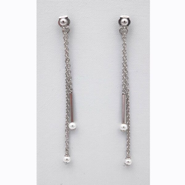 Boucles d’Oreilles en Perles de Majorque – 4 x 55 mm – Image 2