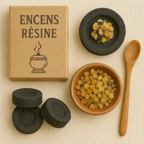 Encens résine sur charbon