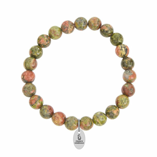 Bracelet Epidote – Pierres boules 8mm