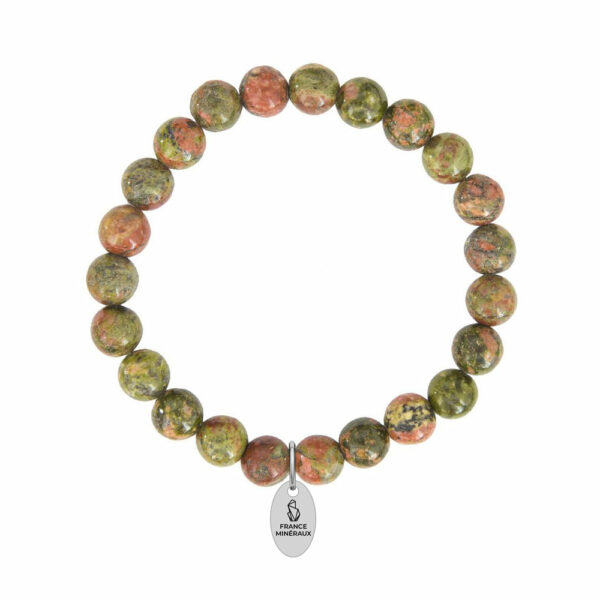 Bracelet Epidote – Pierres boules 8mm – Image 2