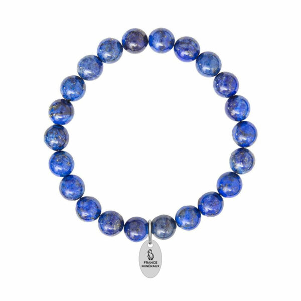 Bracelet Lapis Lazuli – Pierres boules 8mm – Image 2