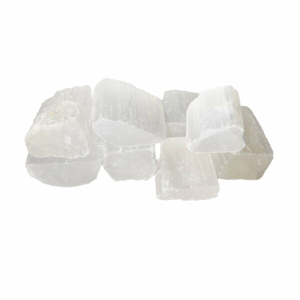 Pierres brutes Sélénite – 500grs