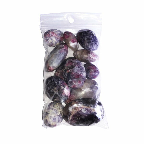 Pierres roulées Tourmaline rose sur anhydrite – 250grs