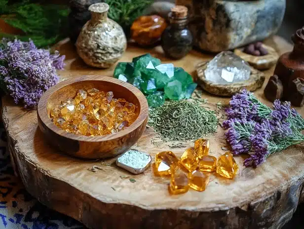Rituel de prospérité à la bougie et aux cristaux