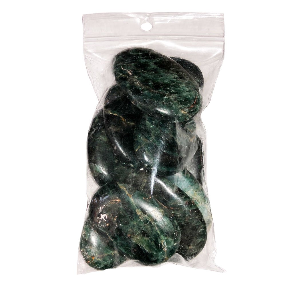Pierres plates Apatite verte – 250grs