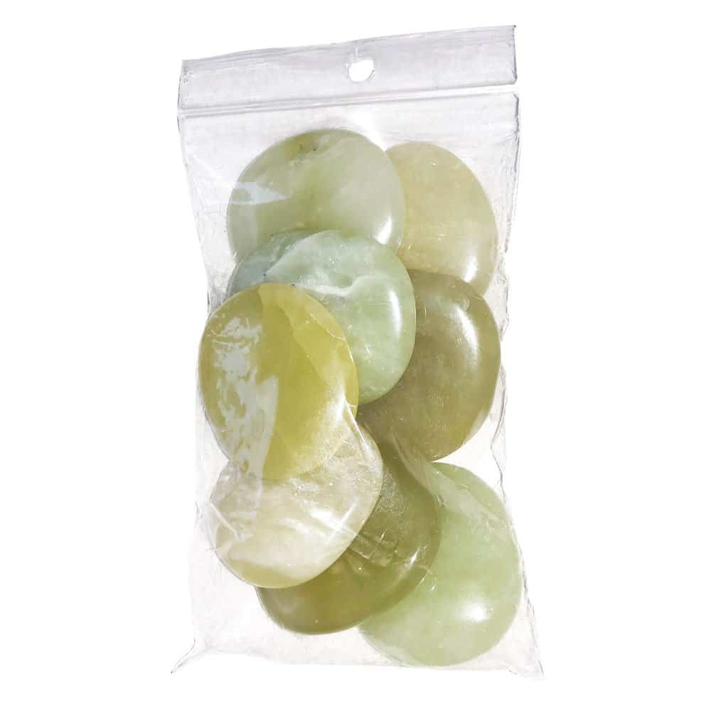 Pierres plates Jade vert – 250grs
