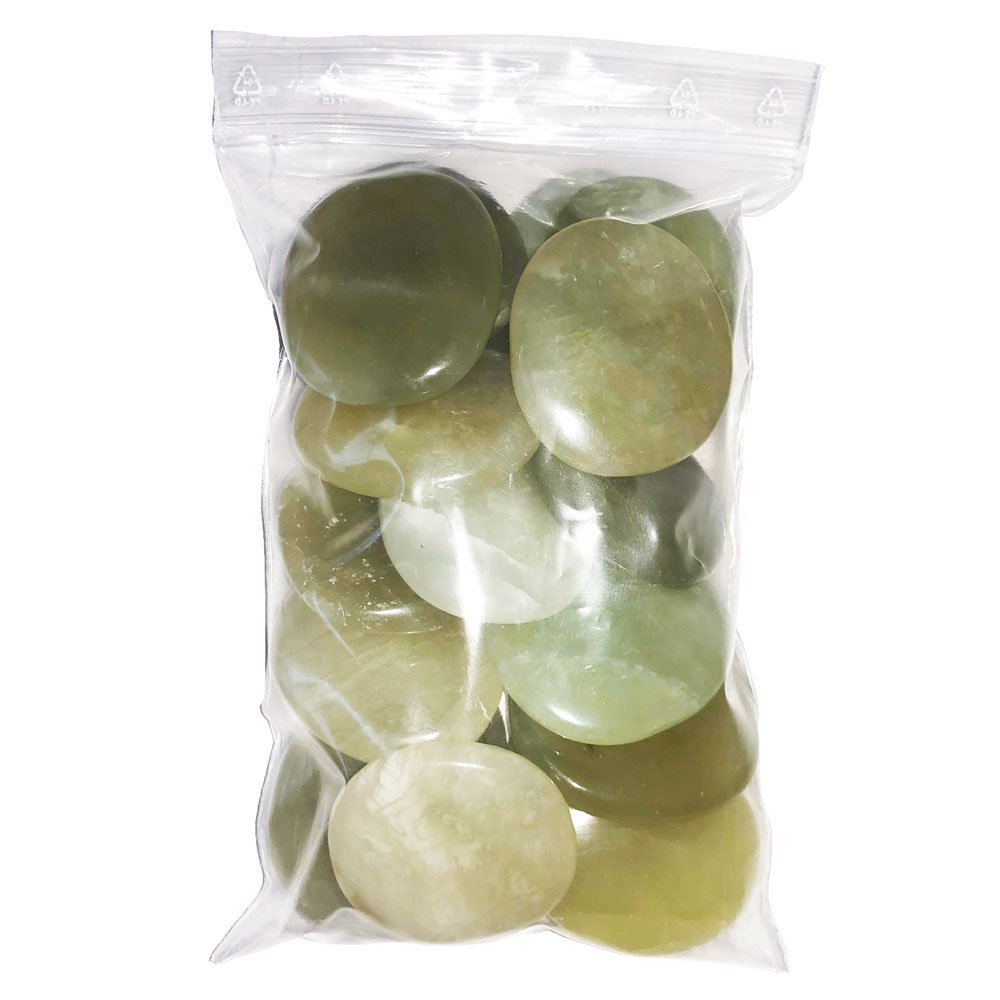 Pierres plates Jade vert – 500grs