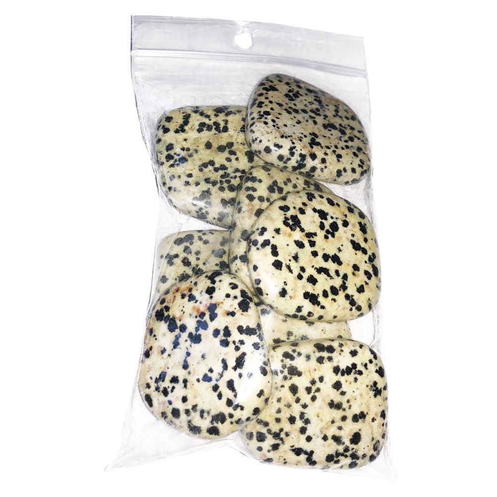 Pierres plates Jaspe dalmatien – 250grs