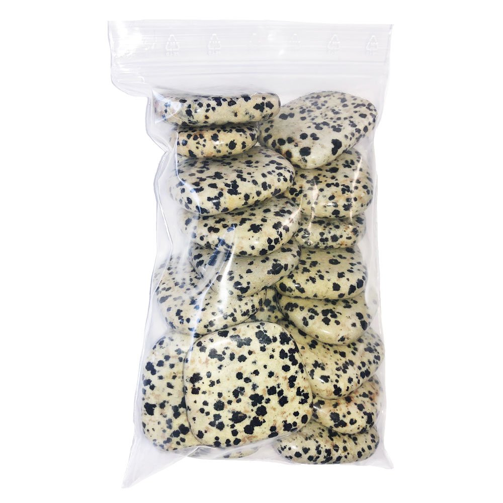 Pierres plates Jaspe dalmatien – 500grs