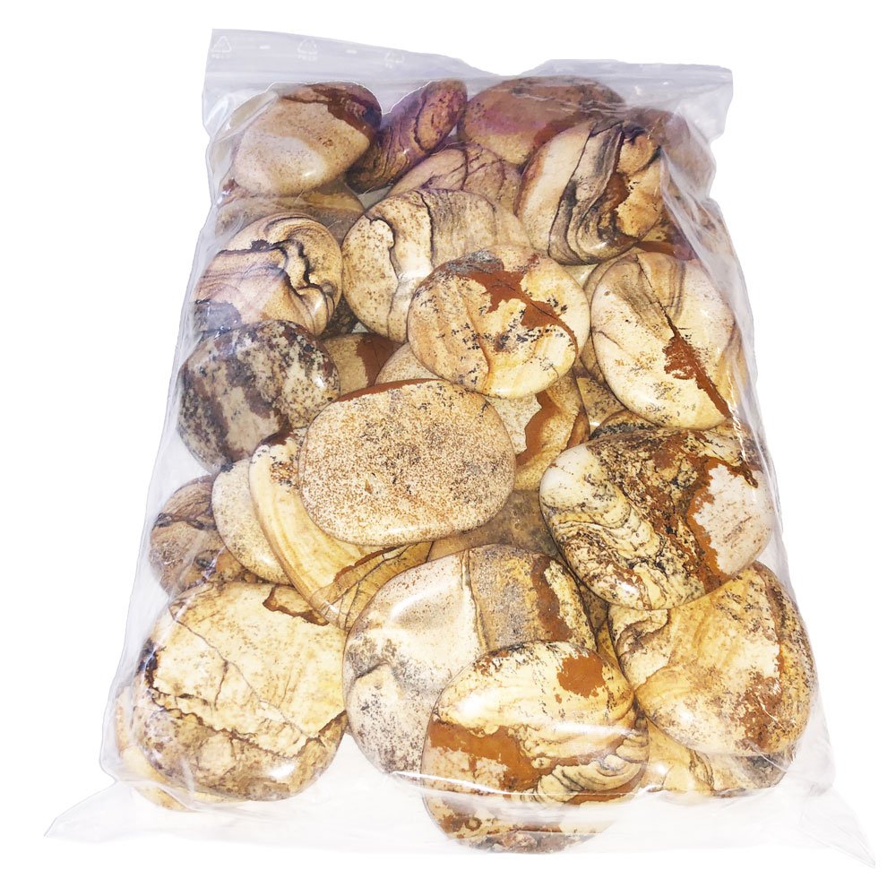 Pierres plates Jaspe paysage – 1kg