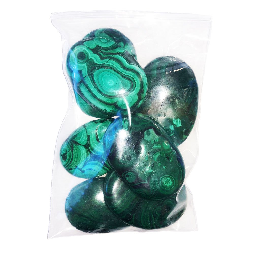 Pierres plates Malachite – 500grs