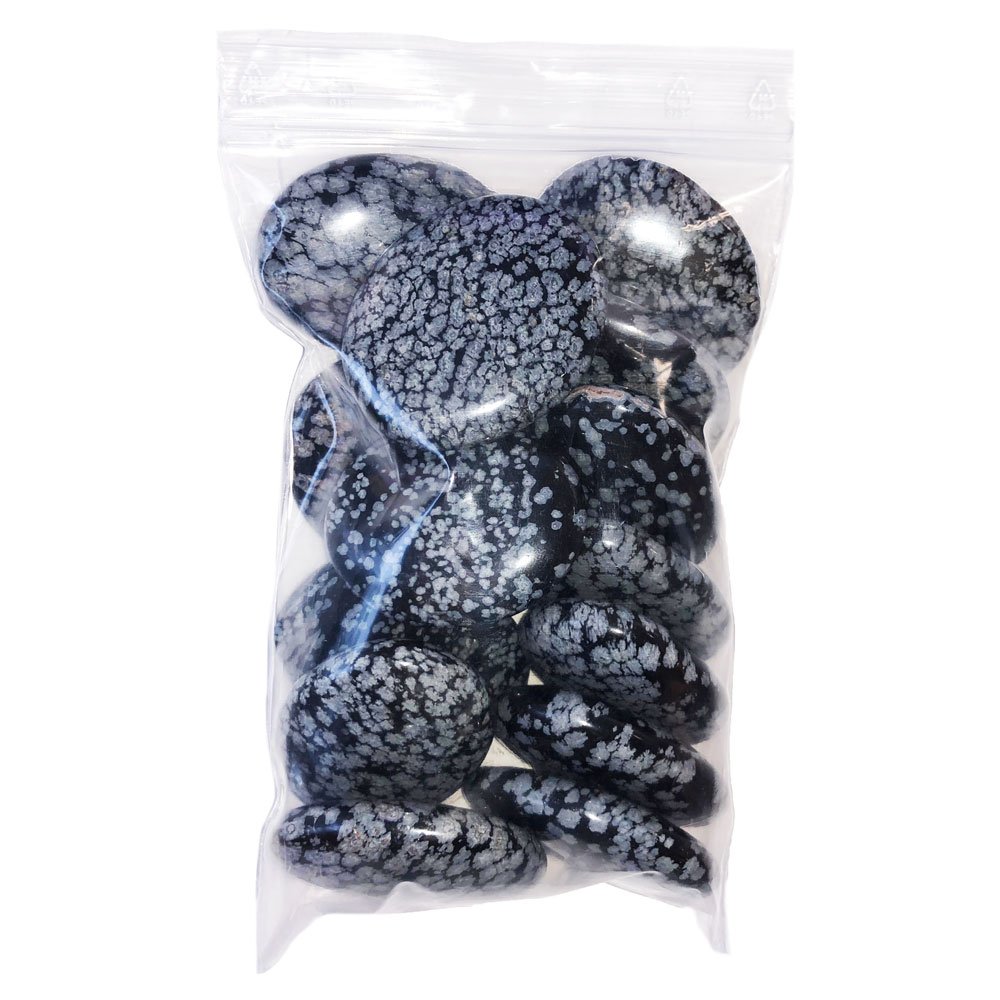 Pierres plates Obsidienne neige – 500grs