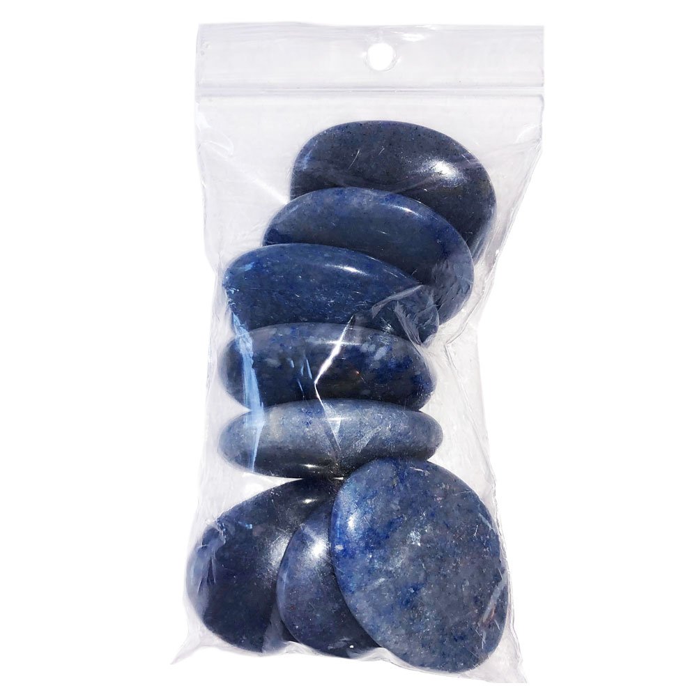 Pierres plates Quartz bleu – 250grs