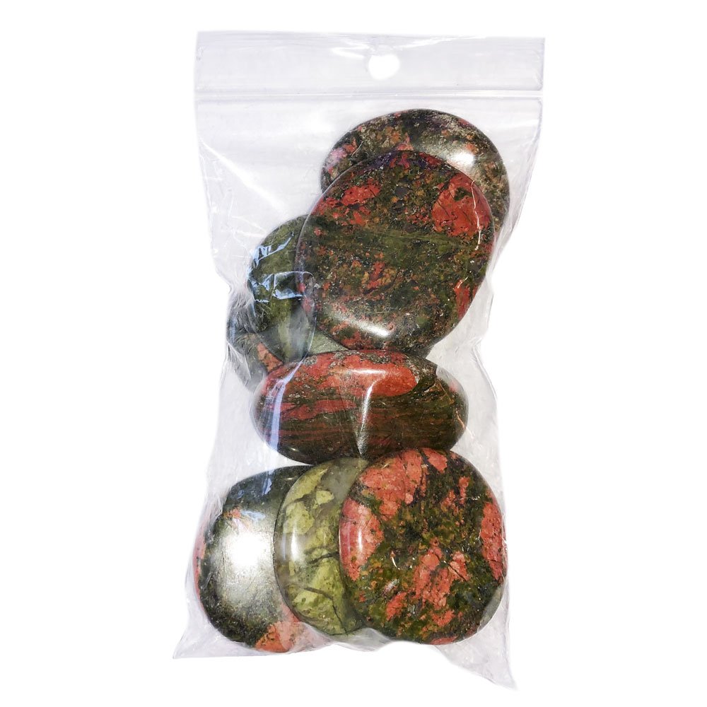 Pierres plates Unakite – 250grs