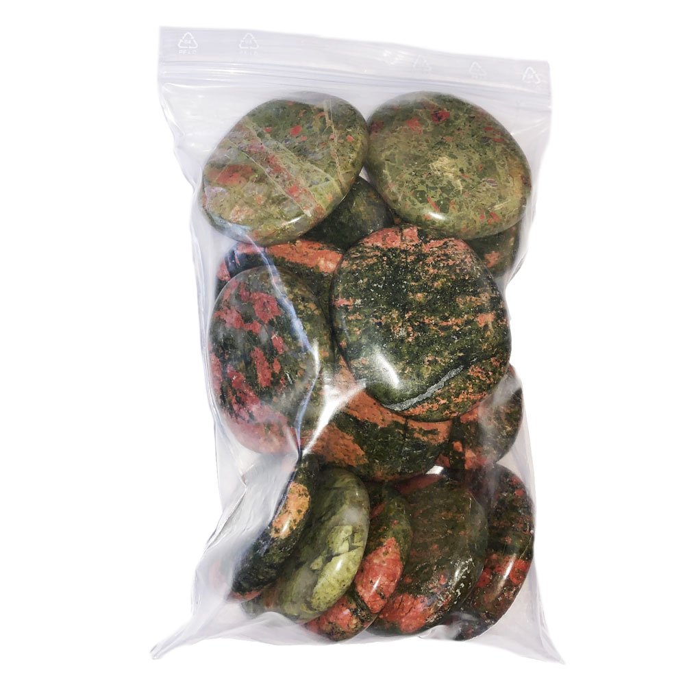 Pierres plates Unakite – 500grs