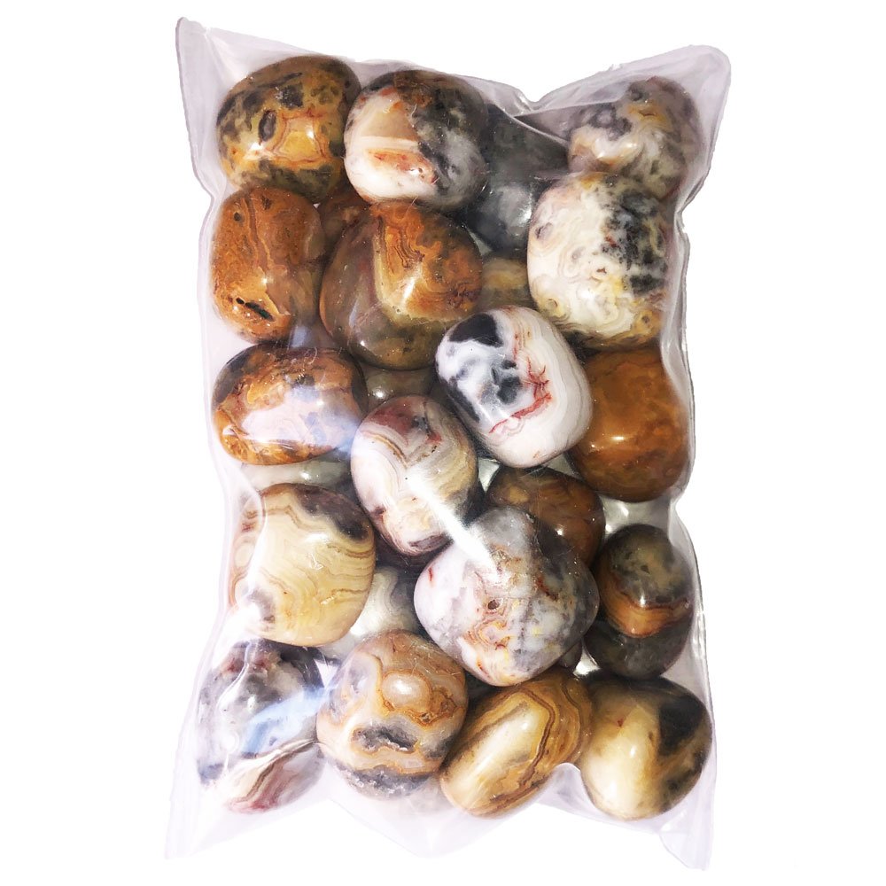 Pierres roulées Agate crazy lace – 500grs