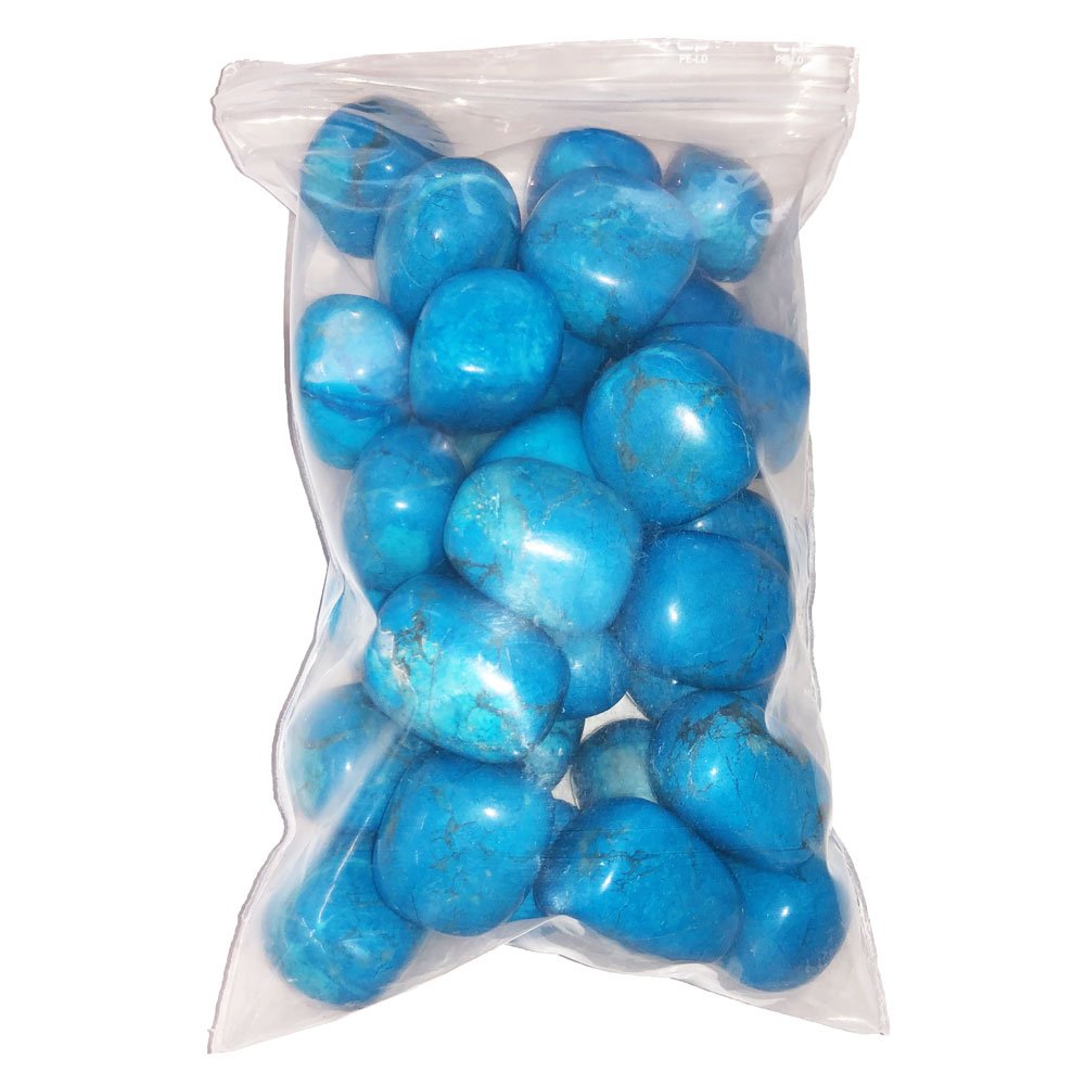 Pierres roulées Howlite bleue – 500grs