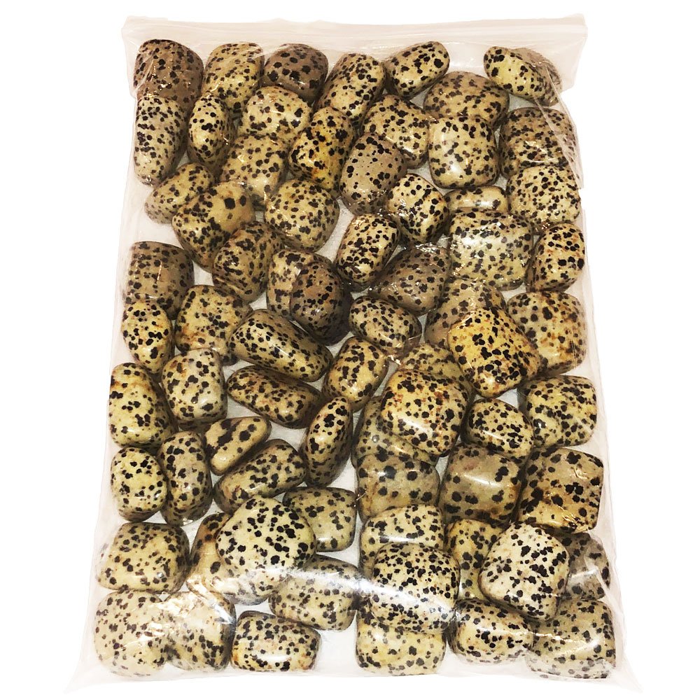 Pierres roulées Jaspe dalmatien – 1Kg