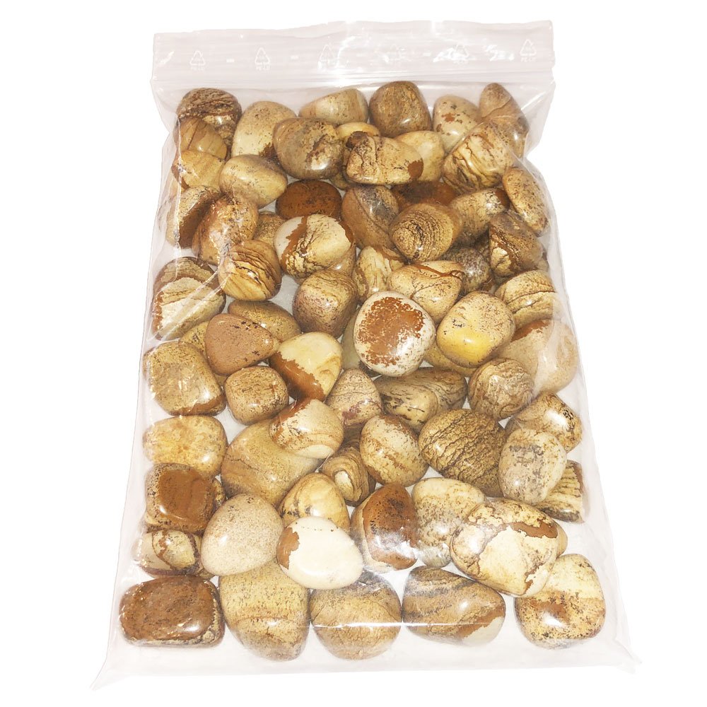 Pierres roulées Jaspe paysage – 1Kg