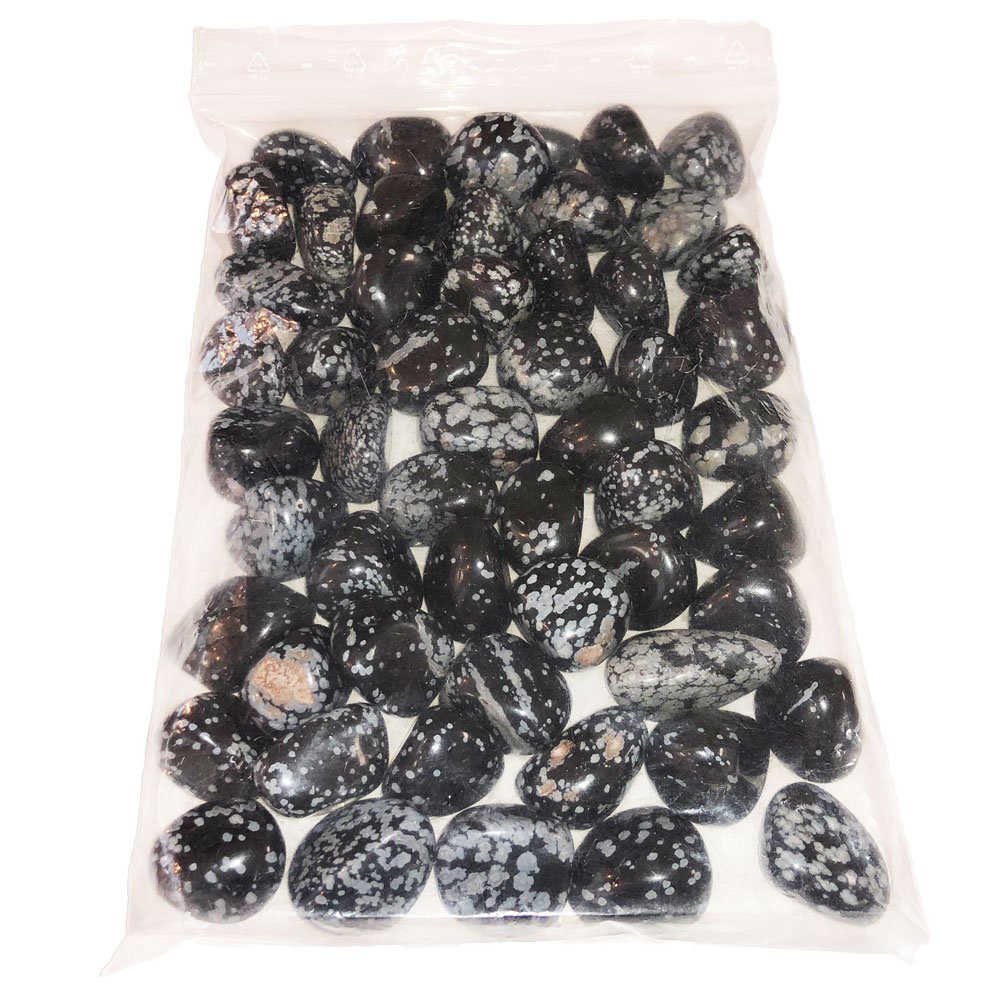 Pierres roulées Obsidienne neige – 1Kg