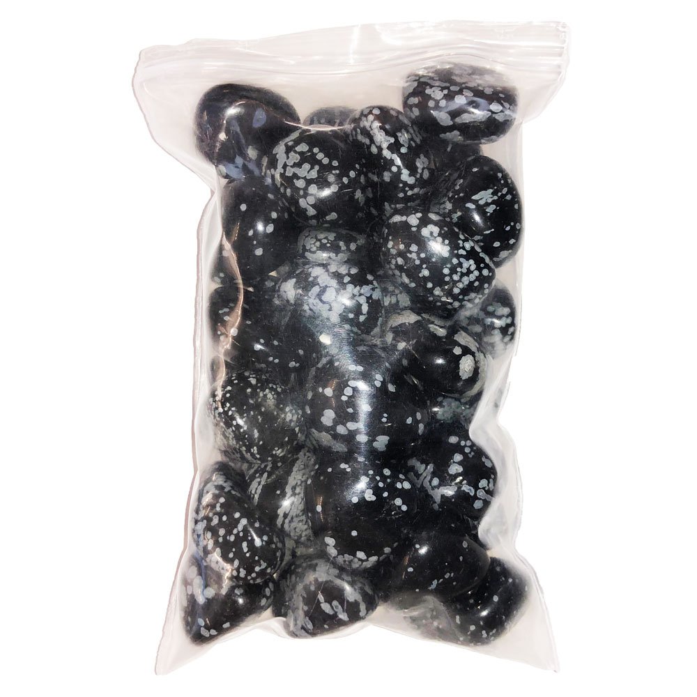 Pierres roulées Obsidienne neige – 500grs