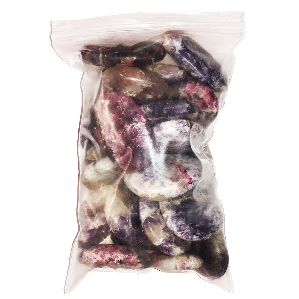 Pierres roulées Tourmaline rose sur anhydrite – 500grs