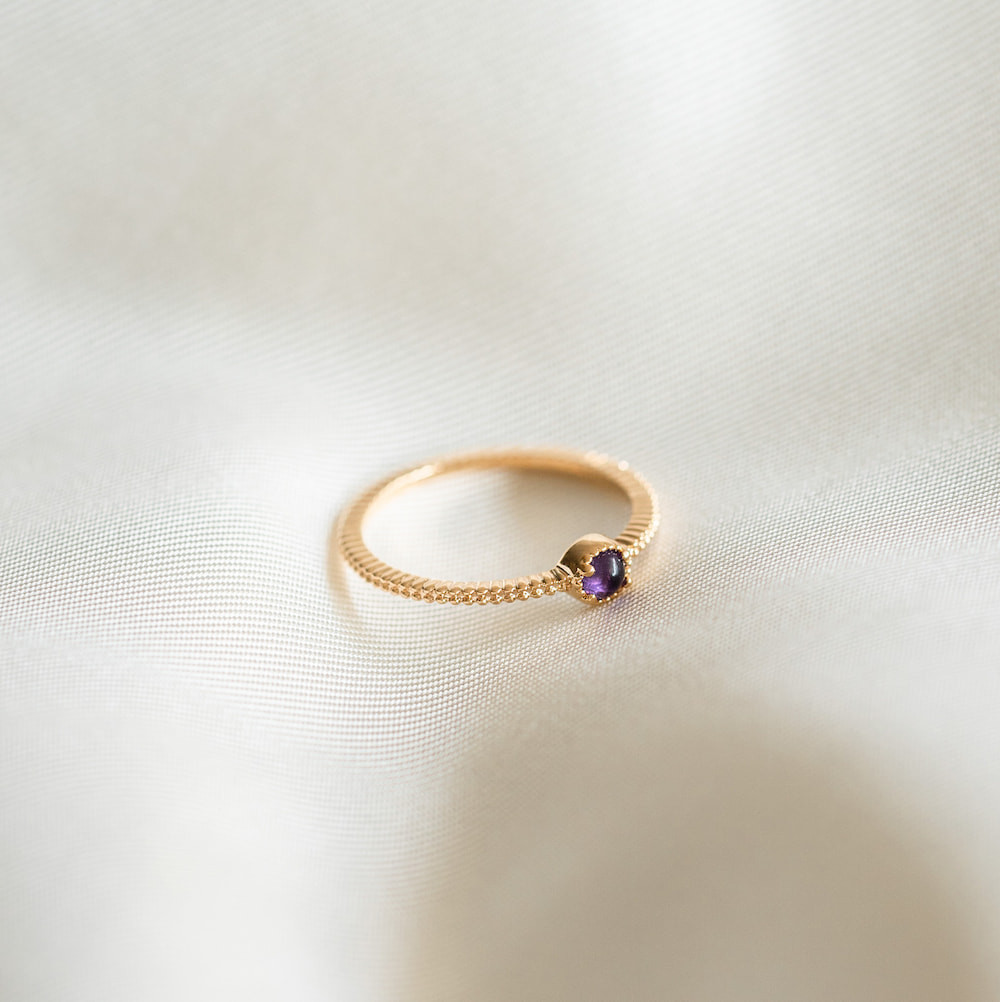 Bague Amethyste plaqué or