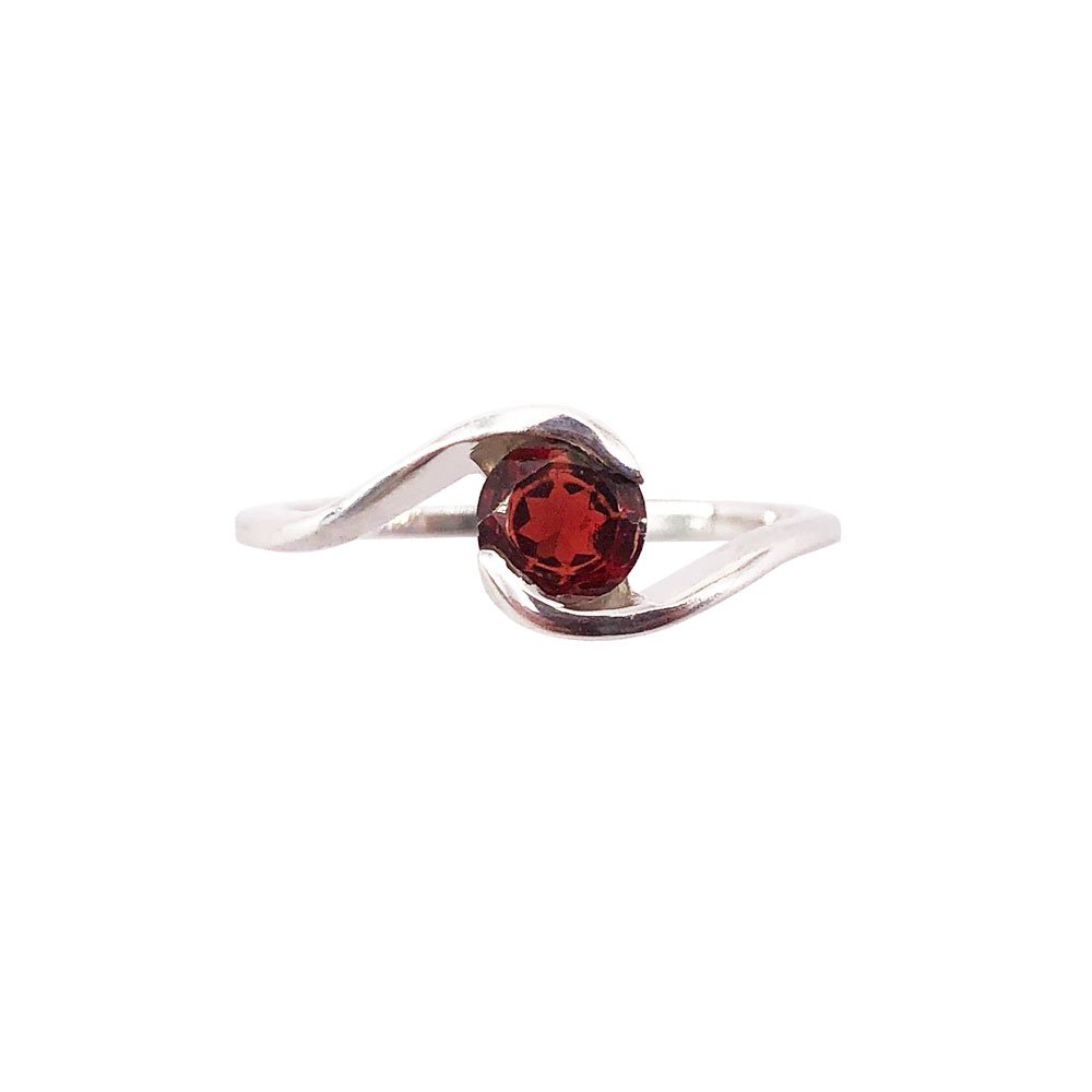 Bague Grenat rouge “Doriane” – Argent 925