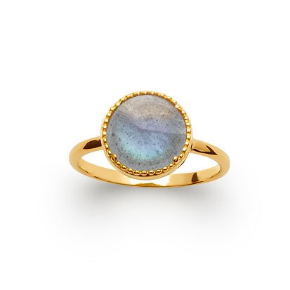 Bague Labradorite “Constantine” – Plaqué Or 750