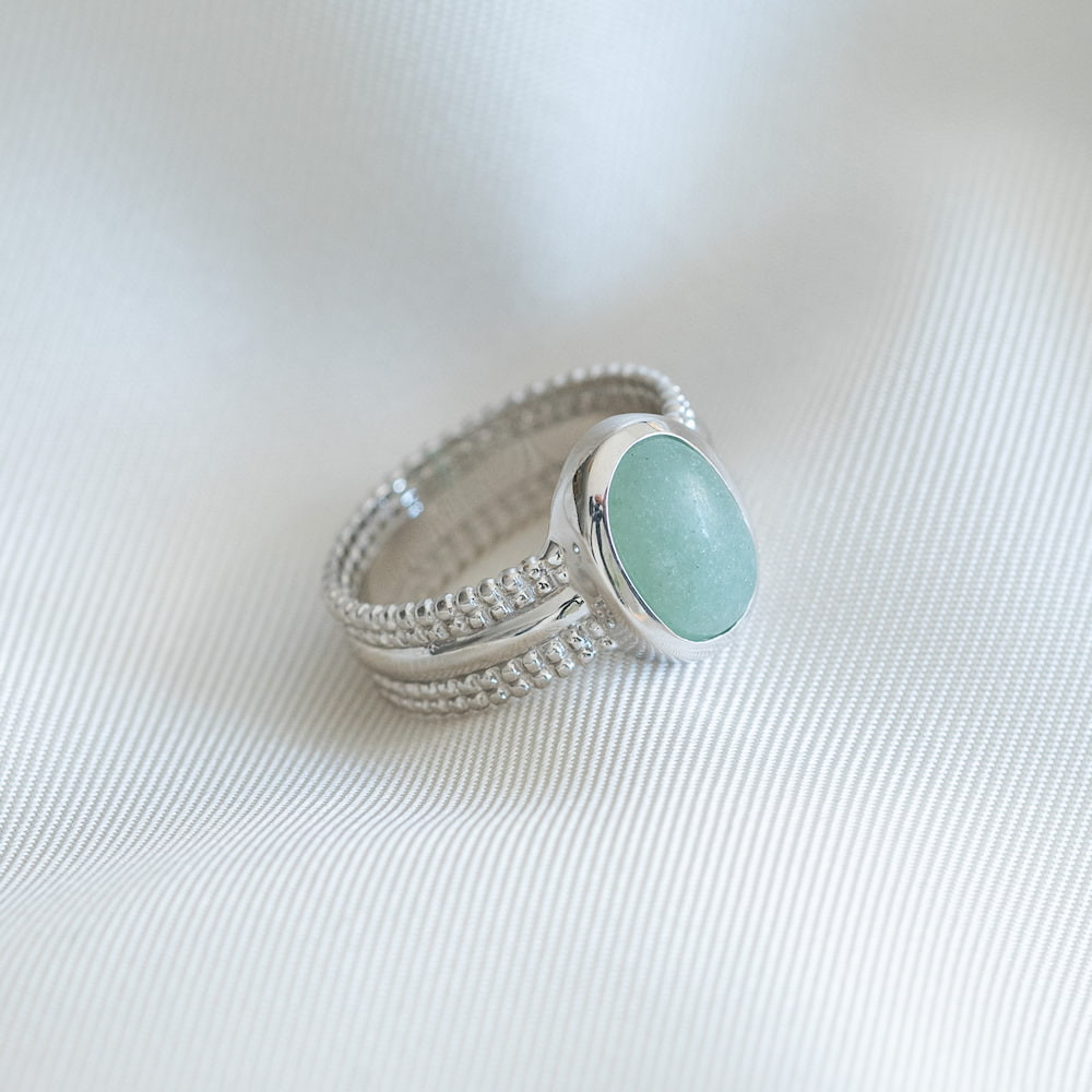 Bague Aventurine Livia argent