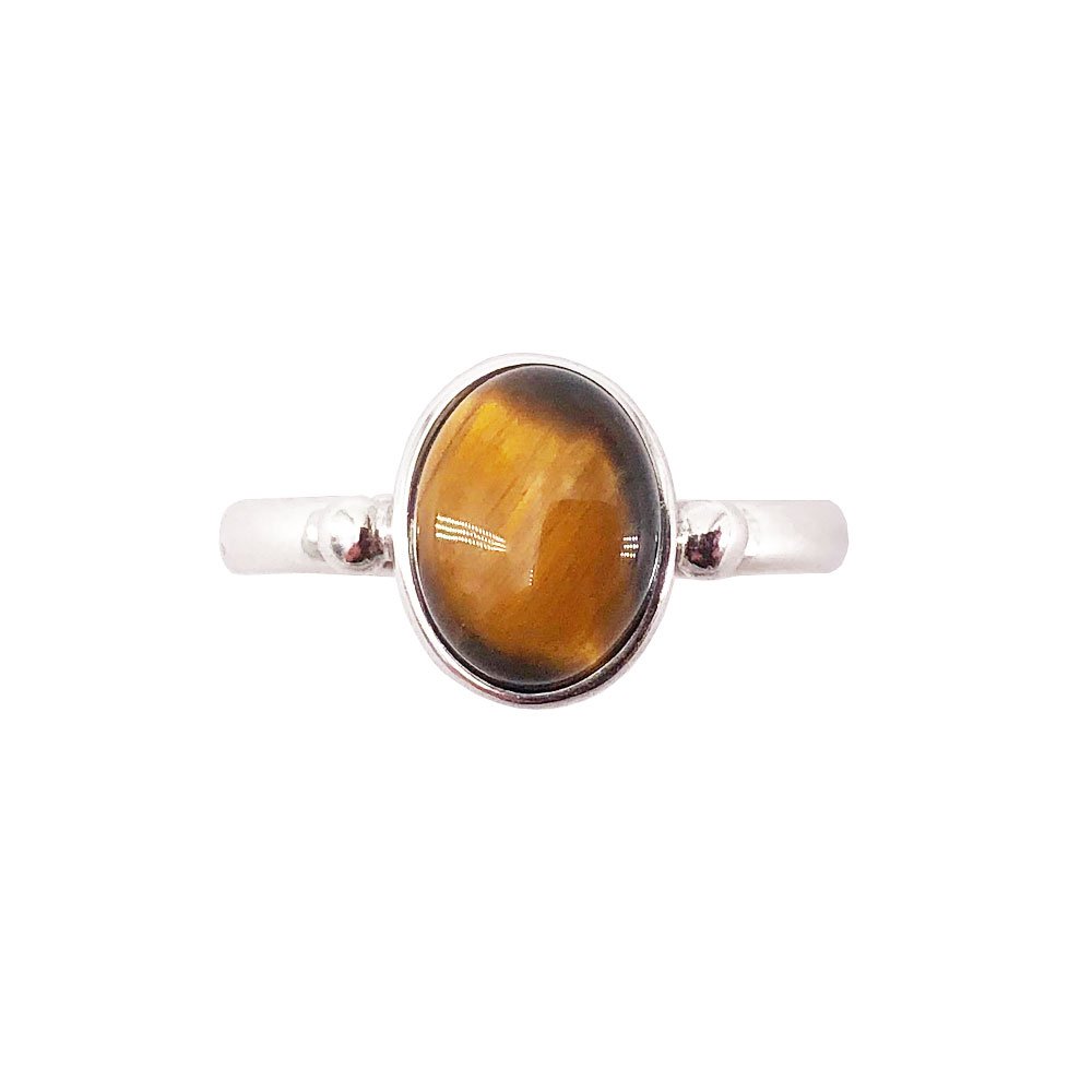 Bague Oeil de tigre “Camille” – Argent 925