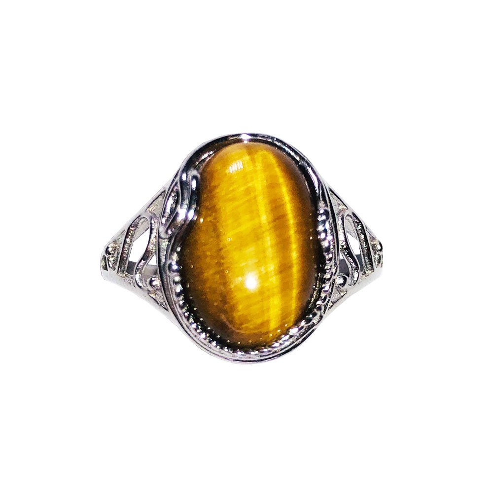 Bague Oeil de tigre “Capucine” – Argent 925
