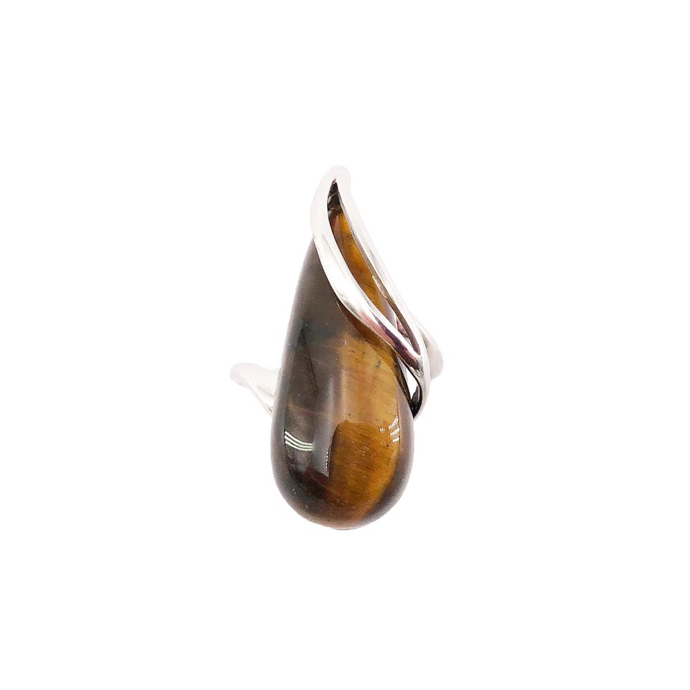 Bague Oeil de tigre “Colombe” – Argent 925