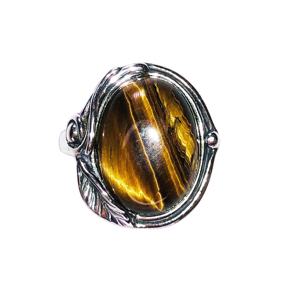 Bague Oeil de tigre “Justine” – Argent 925