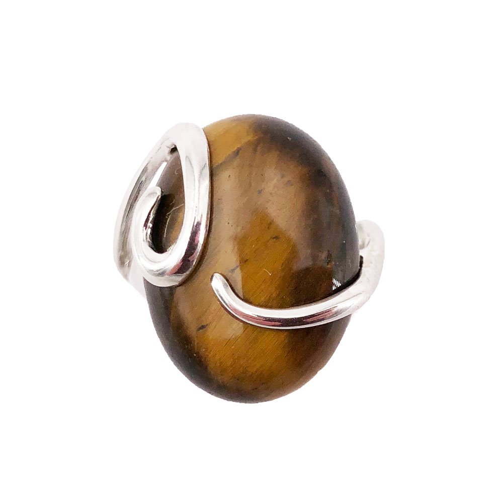 Bague Oeil de tigre “Océane” – Argent 925