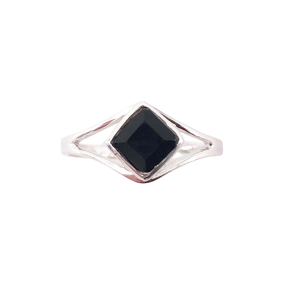 Bague Onyx noir “Elisabeth” – Argent 925