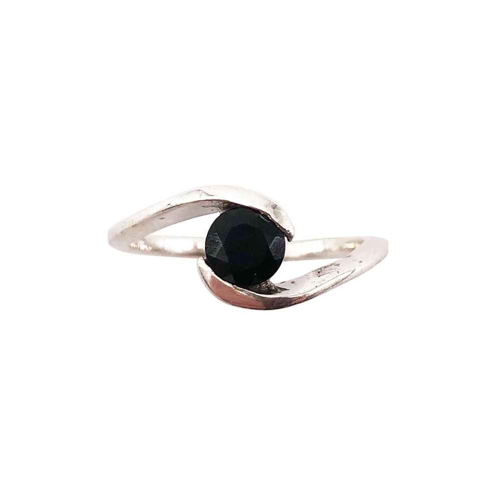 Bague Onyx noir “Doriane” – Argent 925
