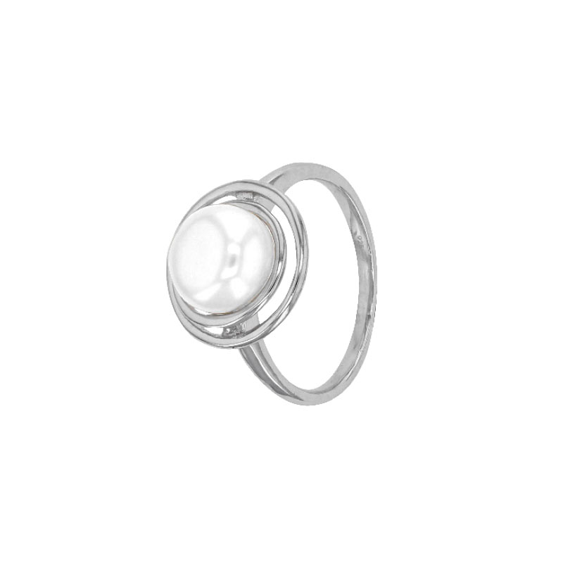 Bague Perle d’Eau Douce encerclée – Argent 925 rhodié