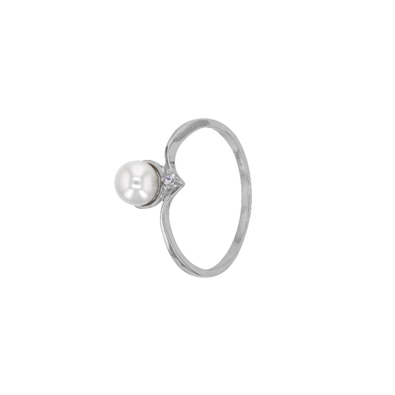 Bague Perle d’Eau Douce et Oxyde de zirconium – Argent 925 rhodié