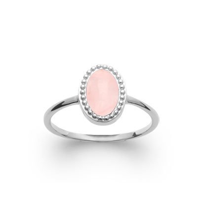Bague Quartz rose “Alexandra” – Argent 925
