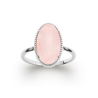 Bague Quartz rose “Judith” – Argent 925