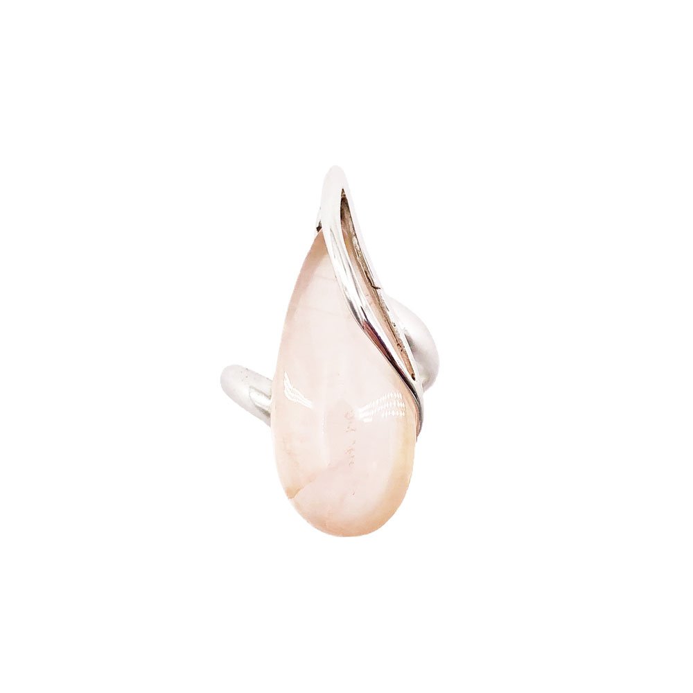 Bague Quartz rose “Colombe” – Argent 925