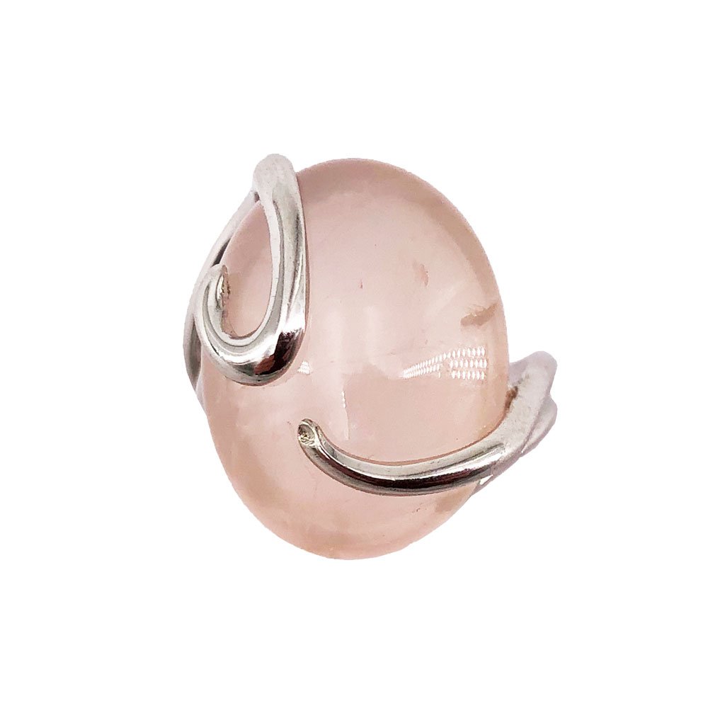 Bague Quartz rose “Océane” – Argent 925