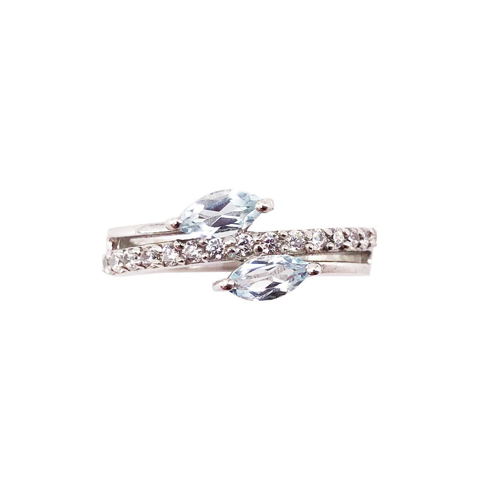 Bague Topaze bleue “Valentine” – Argent 925